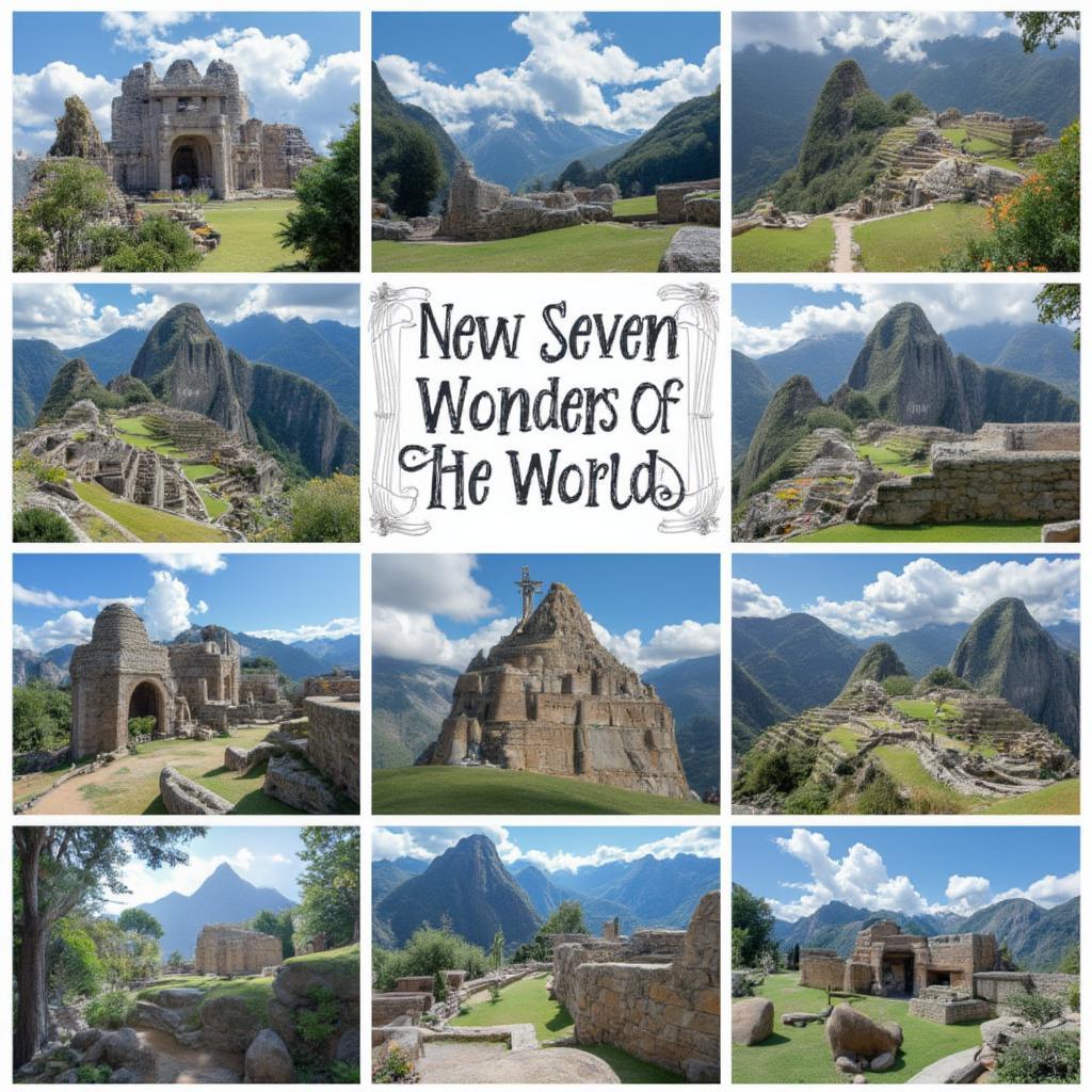 new seven wonders of the world collage