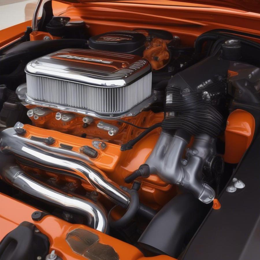 Detailed View of a Mopar Hemi Engine