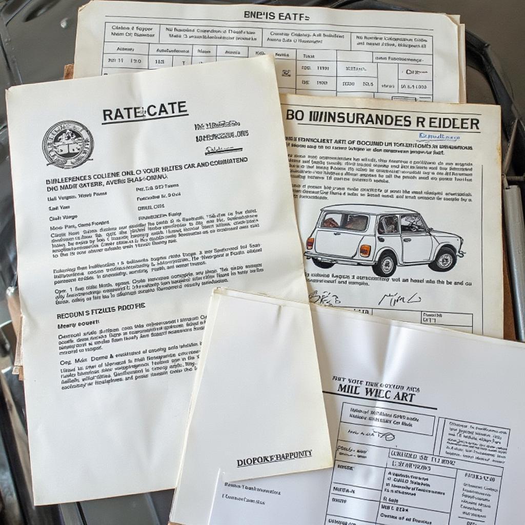 Morris Mini Van Sale Paperwork