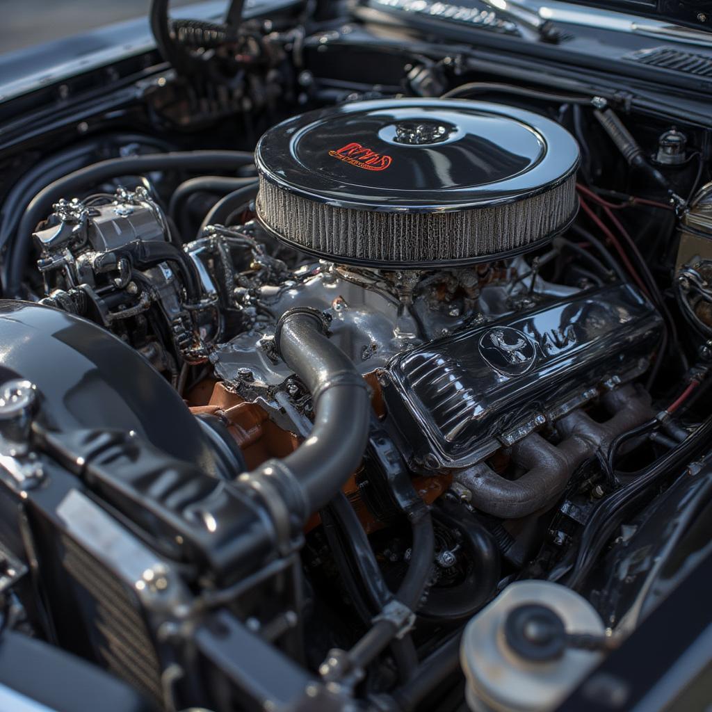 classic muscle car engine