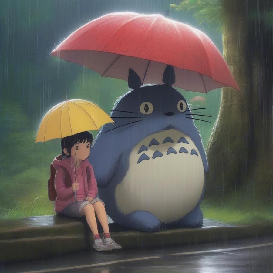 My Neighbor Totoro Bus Stop Scene: Magic in the Mundane