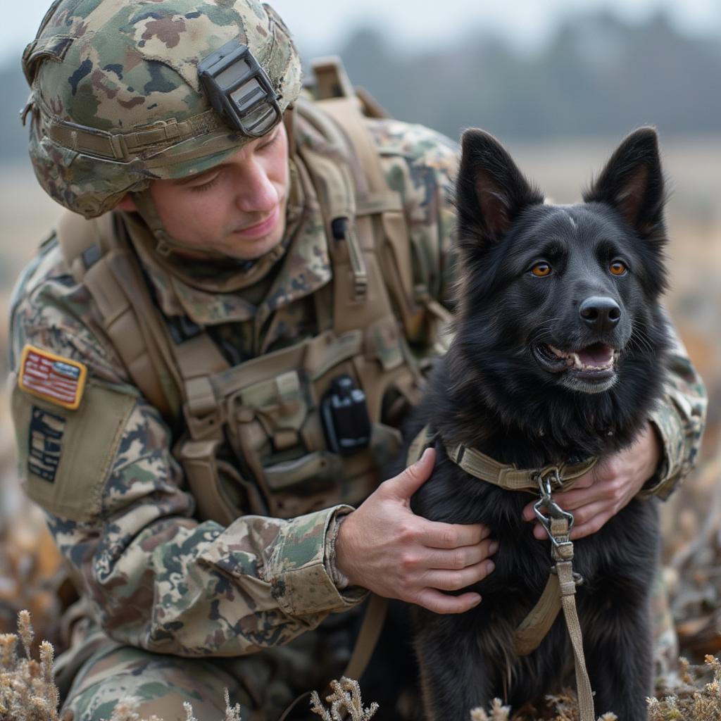 navy seal dog with handler bond