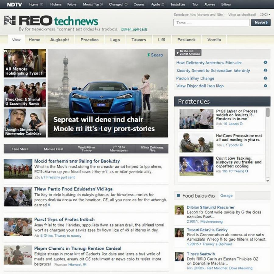 NDTV Tech News Homepage Screenshot