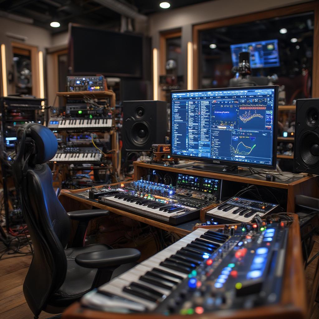 modern music production studio