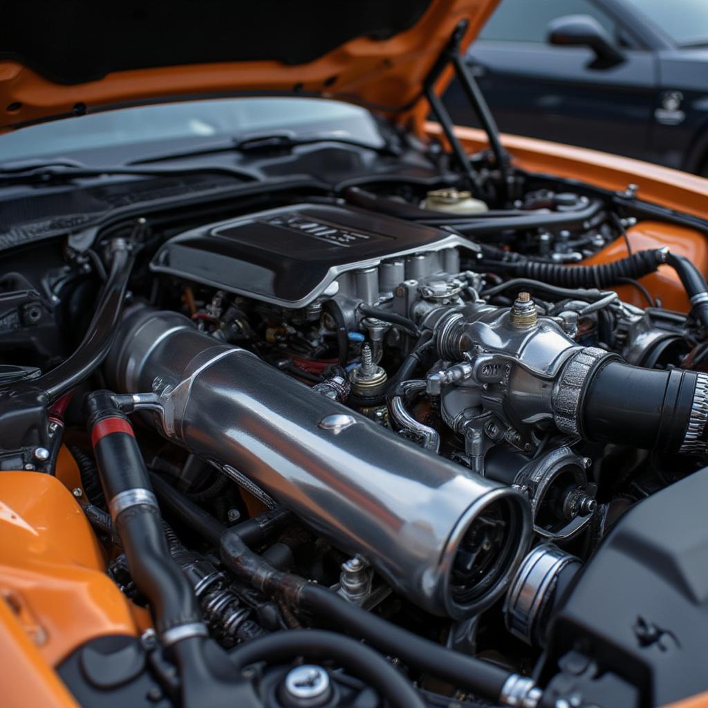 New Mustang Supercar Engine - A powerful V8 engine with advanced technology.