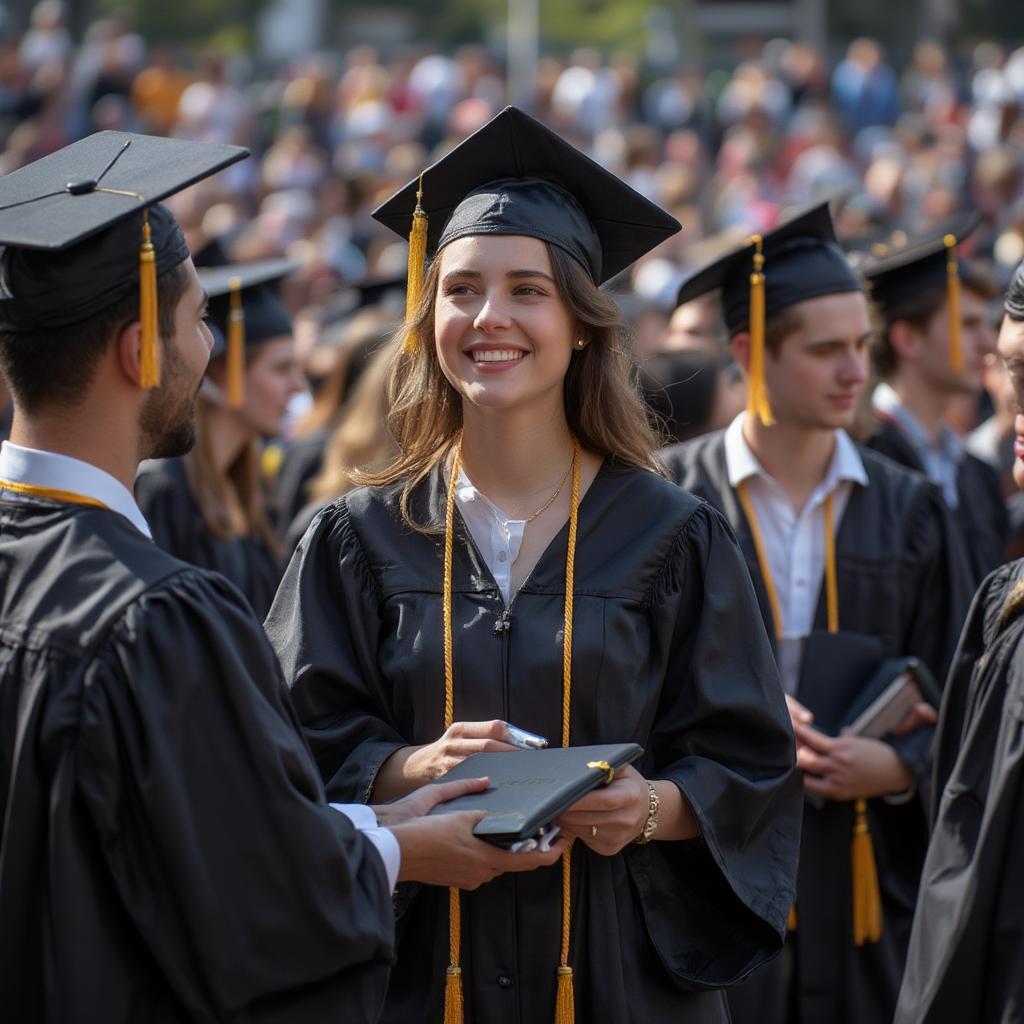 New York Film Academy graduation ceremony with students celebrating their achievements.