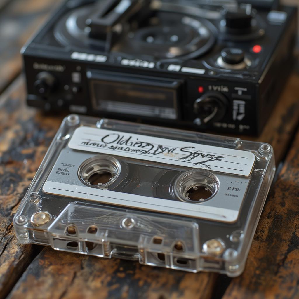 Nostalgic Cassette Tape with Oldies Love Songs Playlist