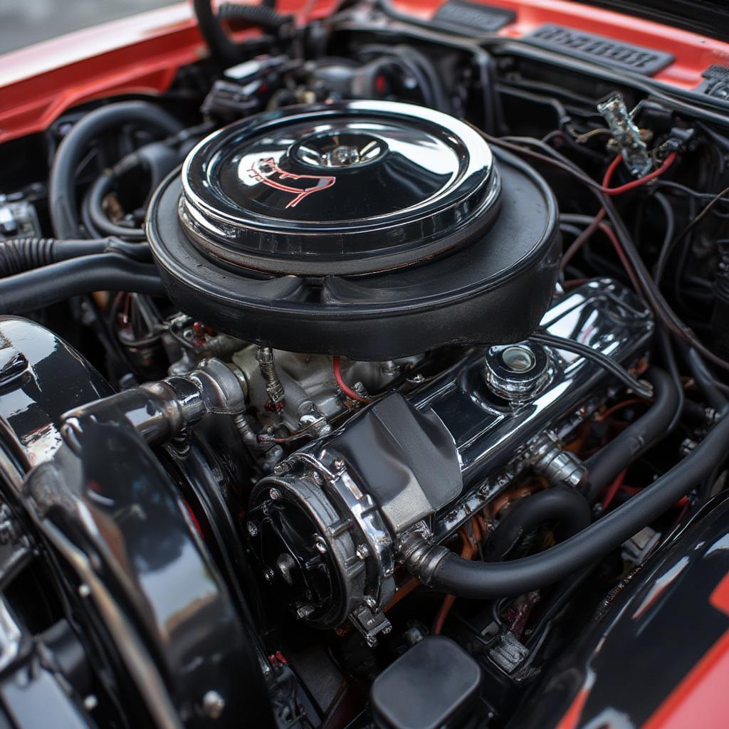 Olds 442 W30 Engine Bay View