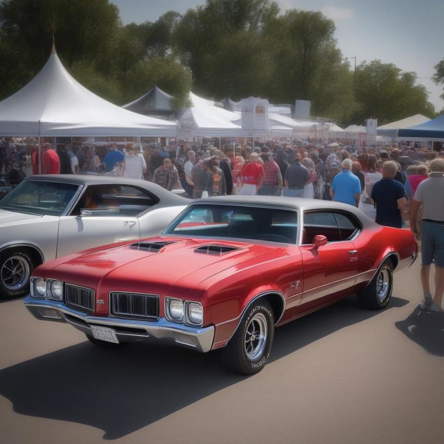 Oldsmobile 442 at a Car Show