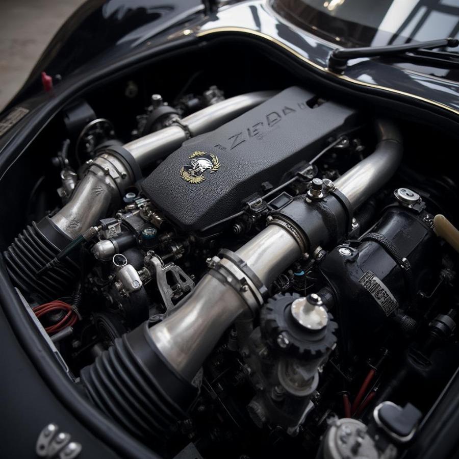 Detailed View of the Pagani Zonda Engine Bay