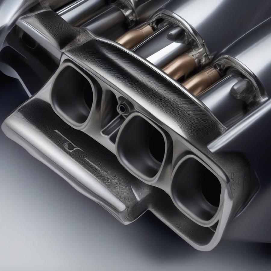 Close-up of the Pagani Zonda's Quad Exhaust System