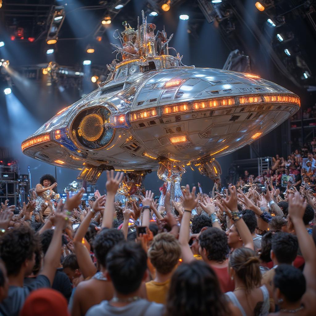 Parliament-Funkadelic's Mothership Connection Landing on Stage