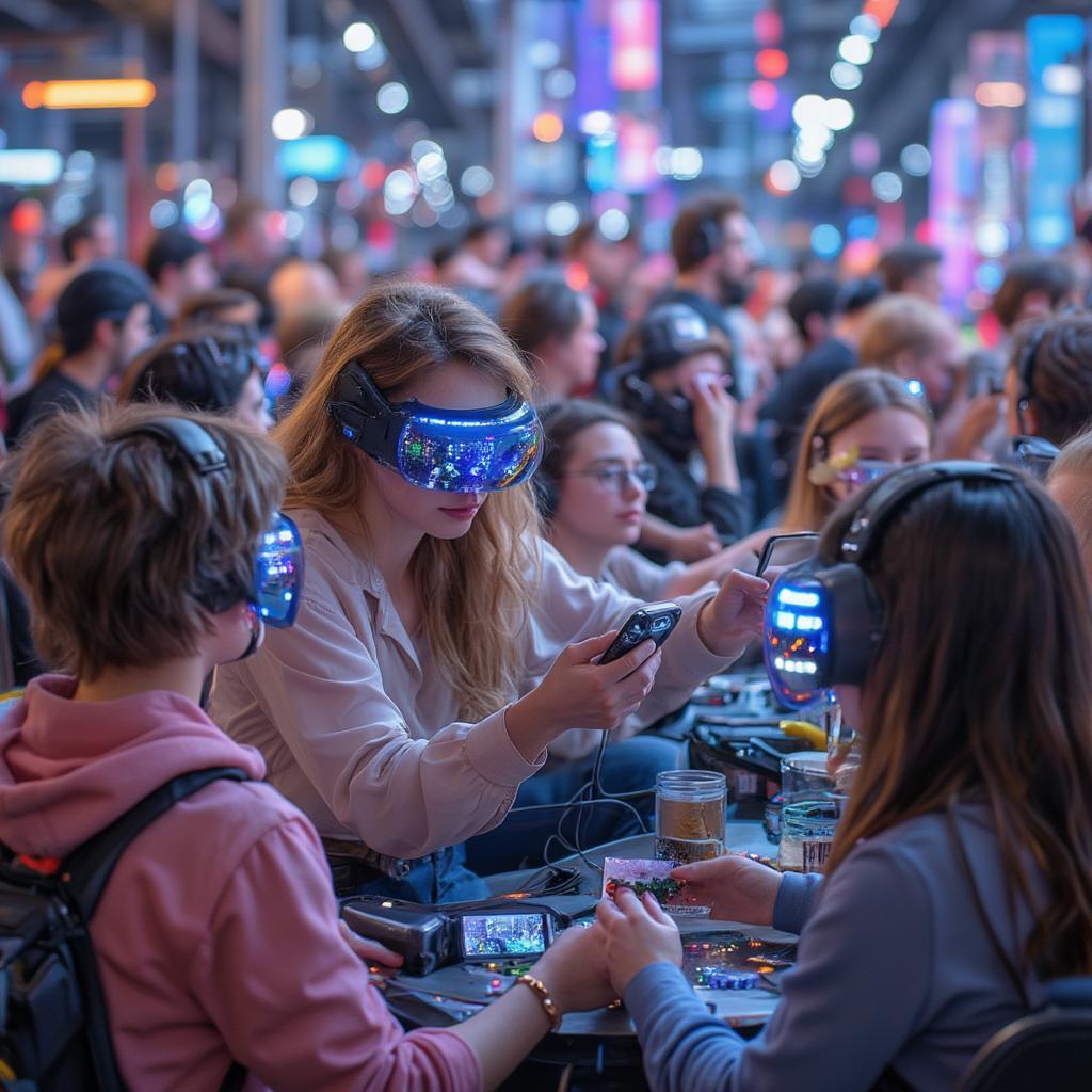 People Interacting in a Vibrant Metaverse Environment