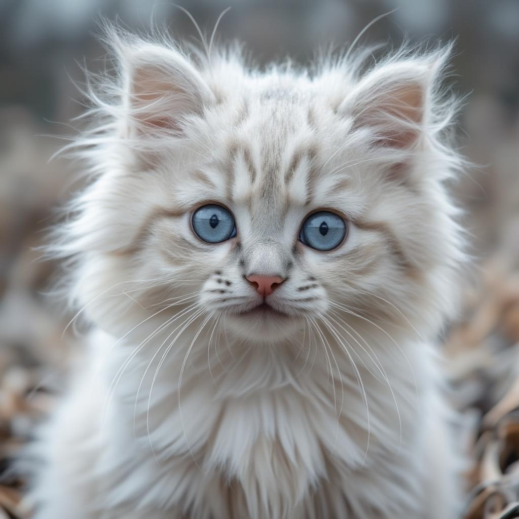 persian ragdoll kitten with captivating blue eyes