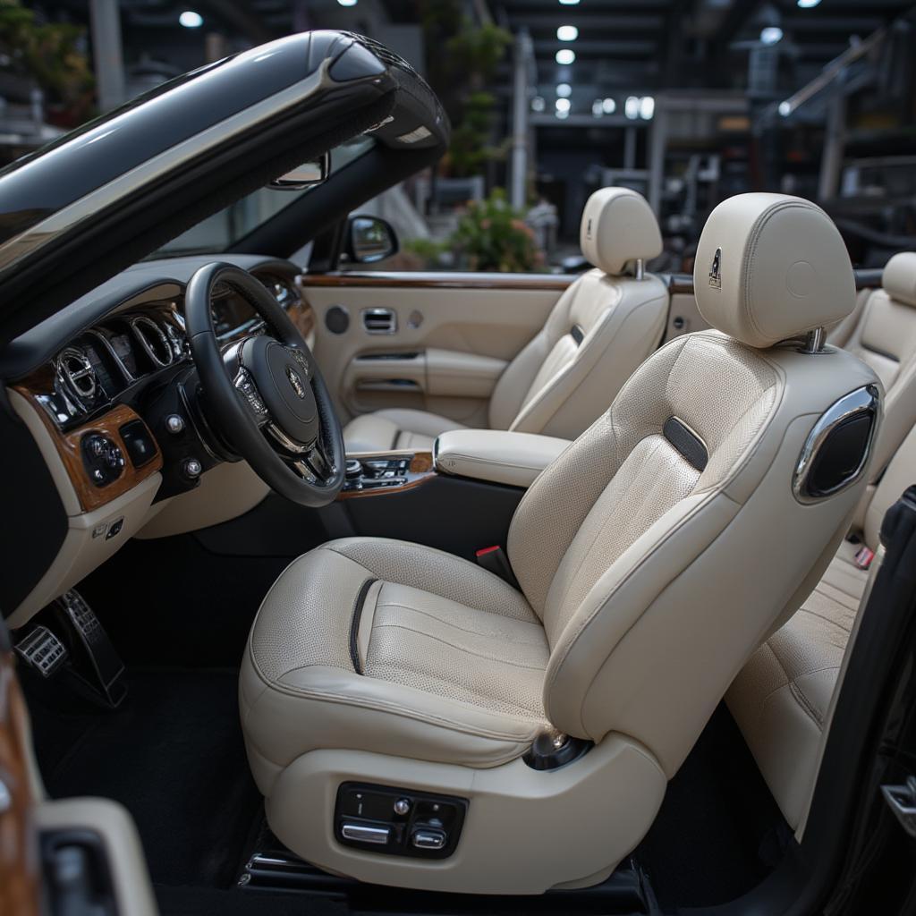 Rolls Royce Phantom Drophead Coupe Interior Detail with Starlight Headliner