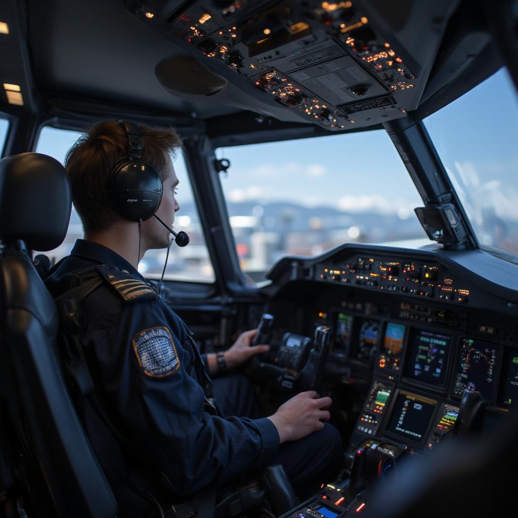 Pilot Training in a Flight Simulator