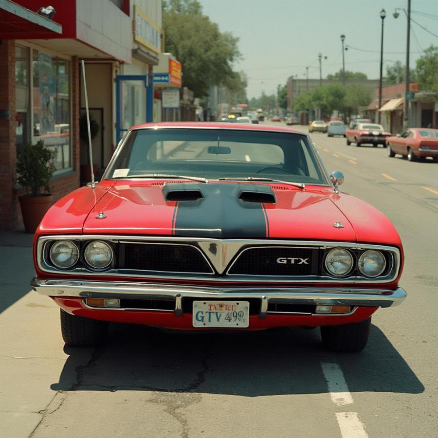 Classic Plymouth GTX 440 Design in Bright Red