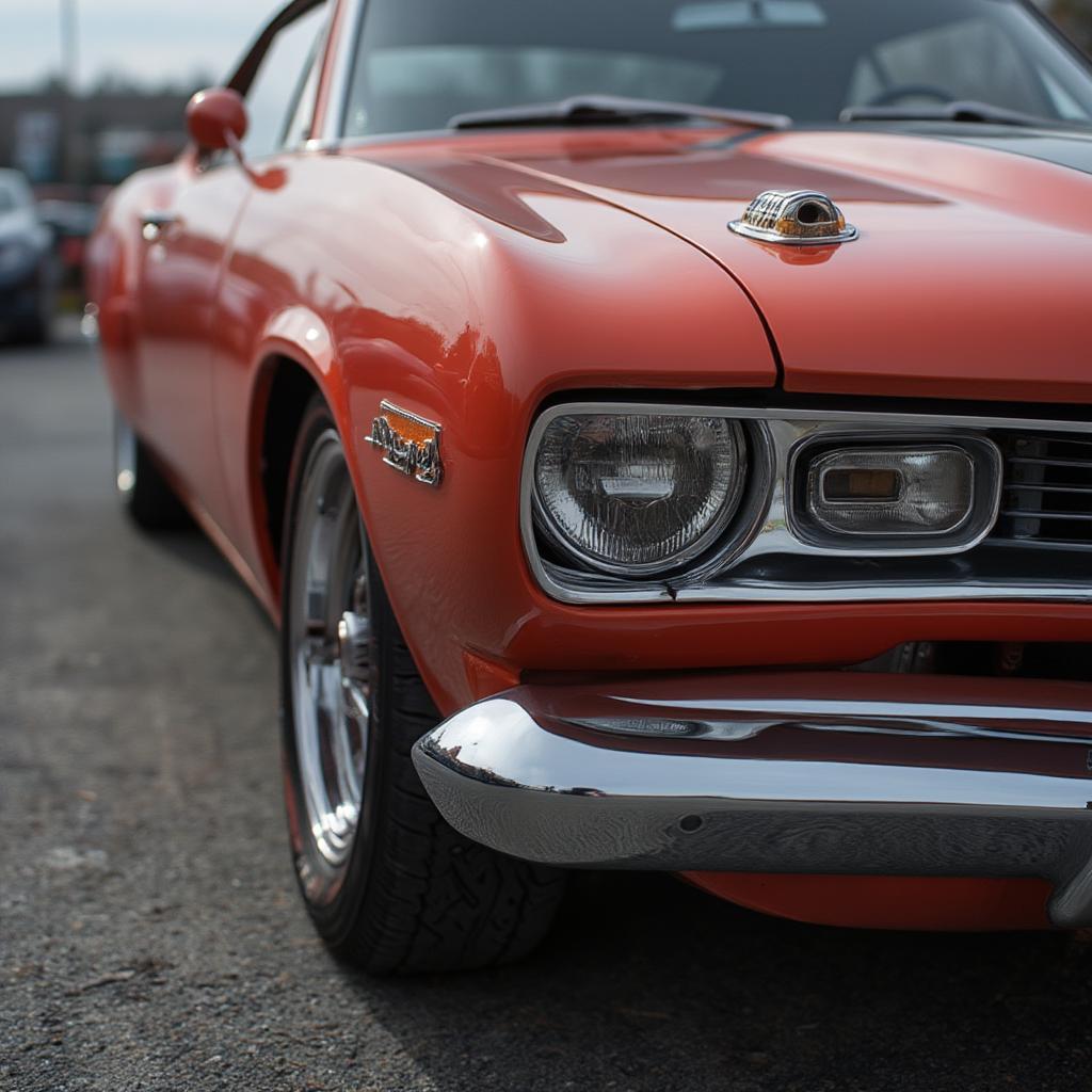 plymouth roadrunner muscle car front angle