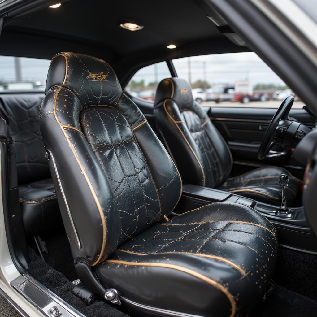 Pontiac GTO lowrider custom interior showcasing detailed craftsmanship