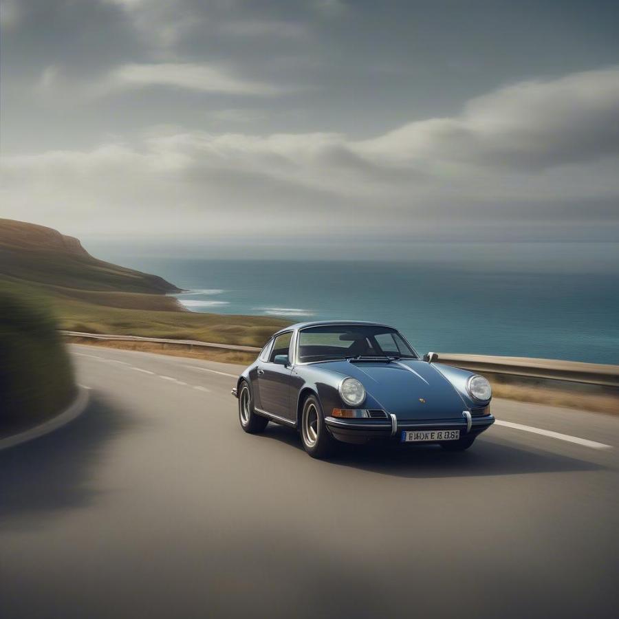 Porsche 911 Classic Design on Scenic Route