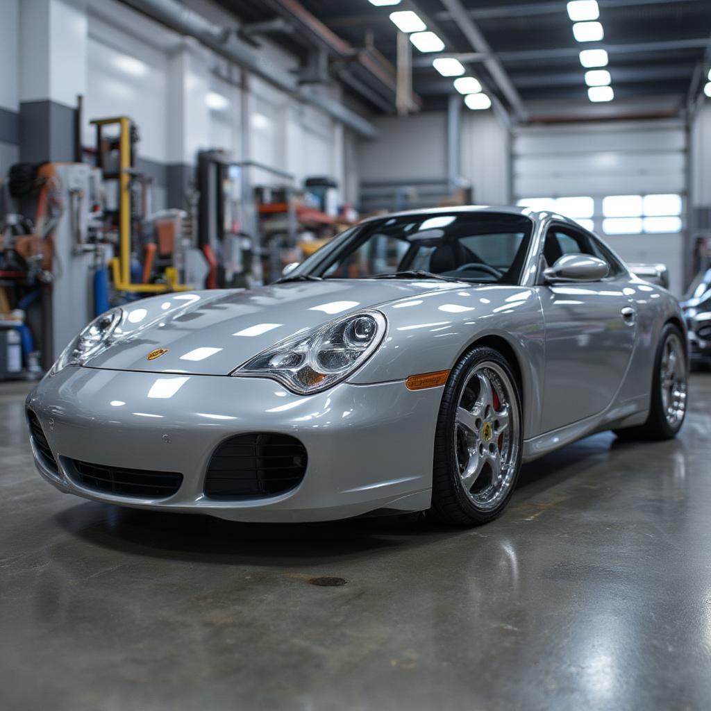 Porsche 996 Safely Stored in a Garage for Classic Car Insurance