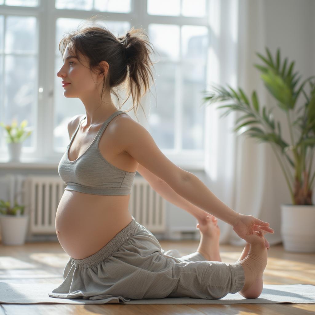 Pregnant Woman Exercising