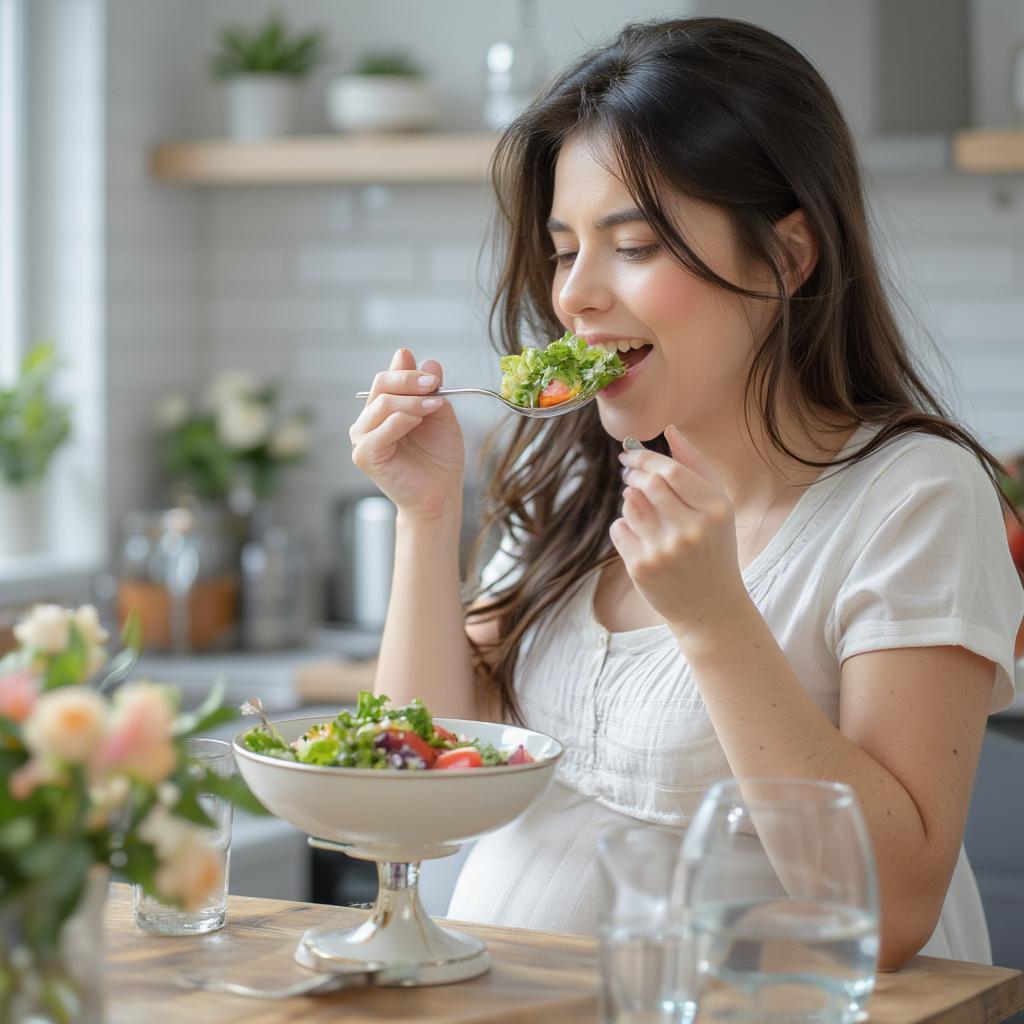 pregnant woman healthy eating