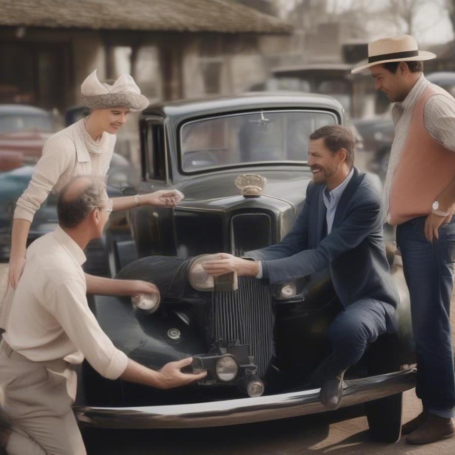 Connecting with owners in private antique car sales.