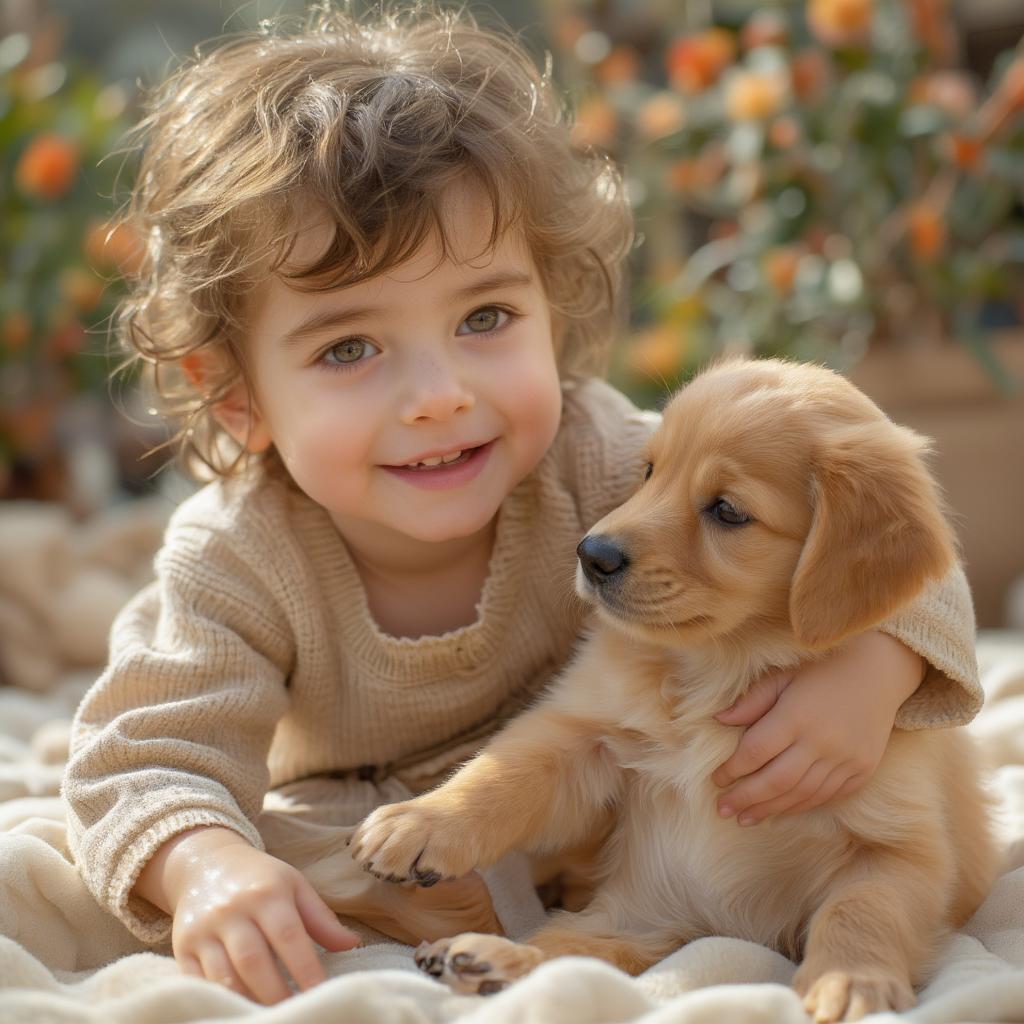 puppy and child cuddling netflix