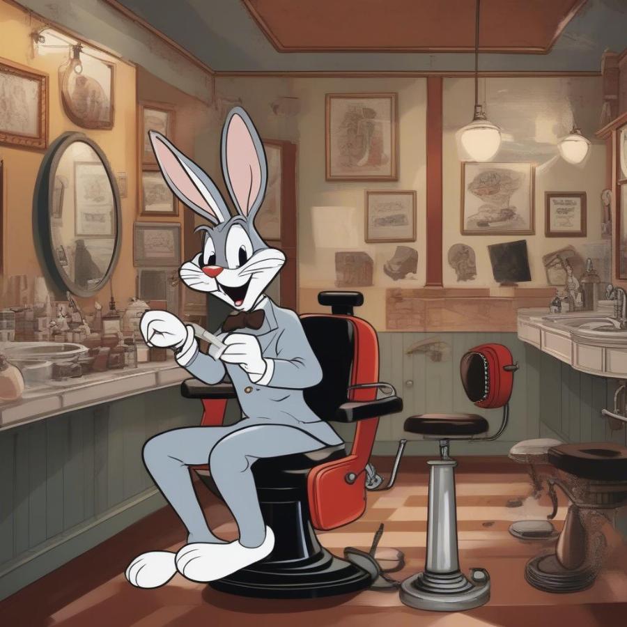 Bugs Bunny in the Barber Shop