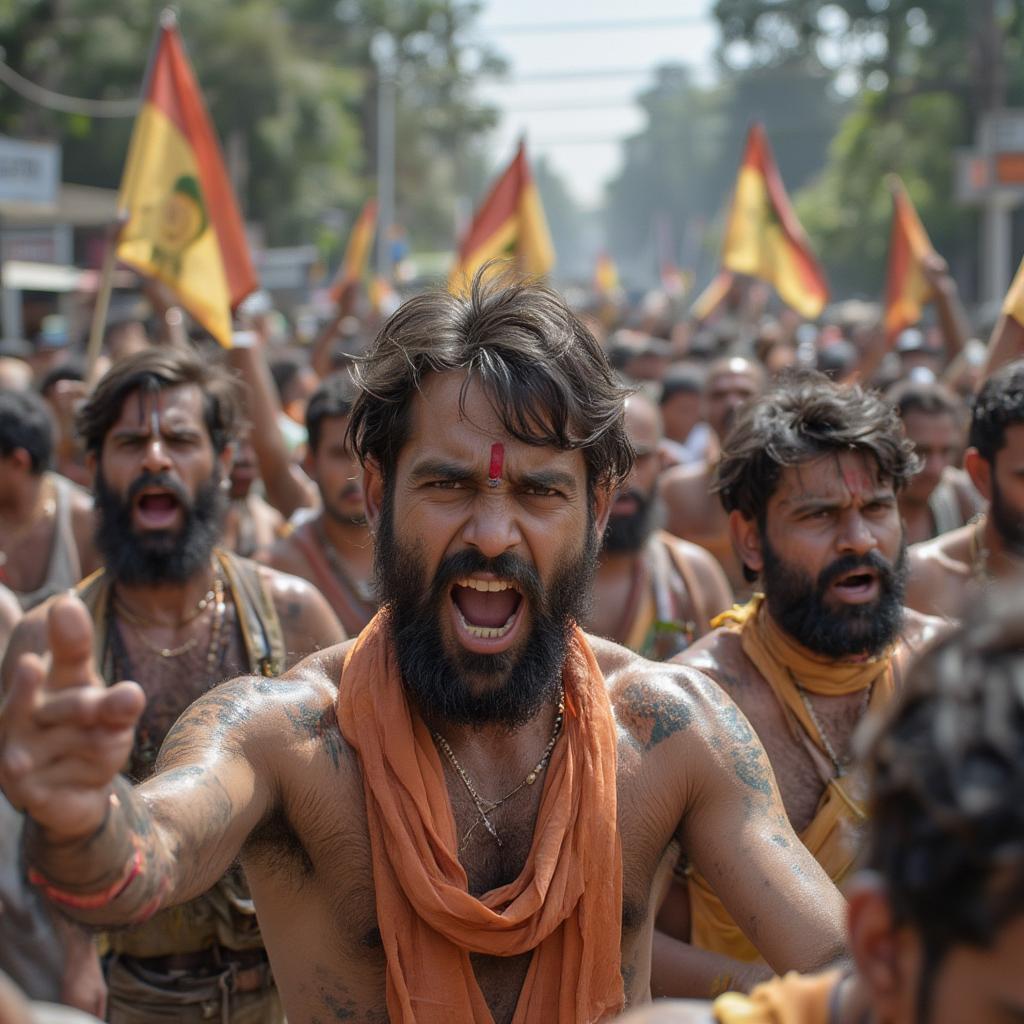 Rangasthalam villagers protest