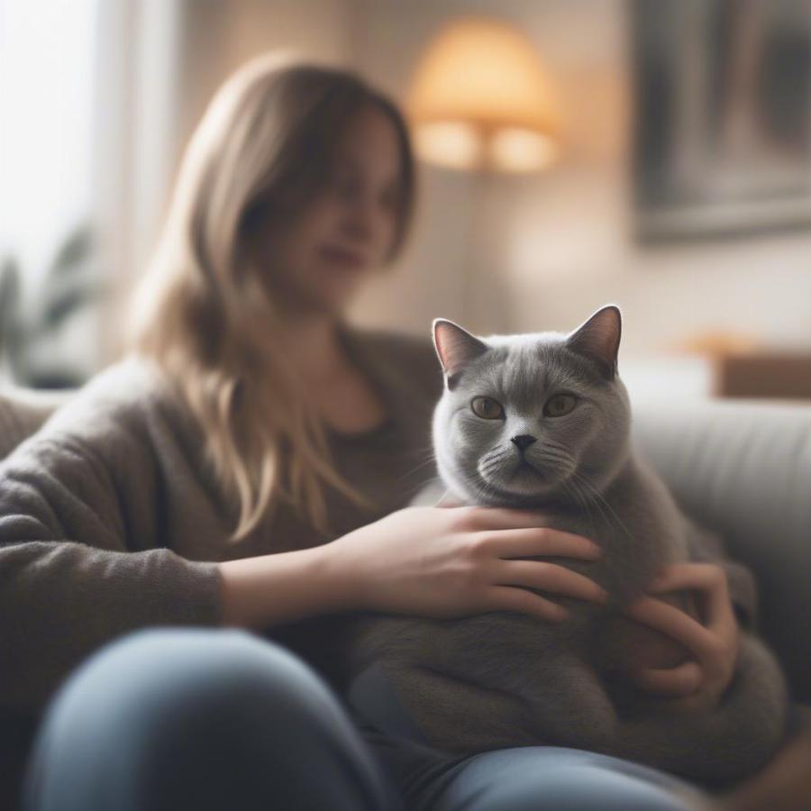 Rescued British Shorthair Finding a New Home