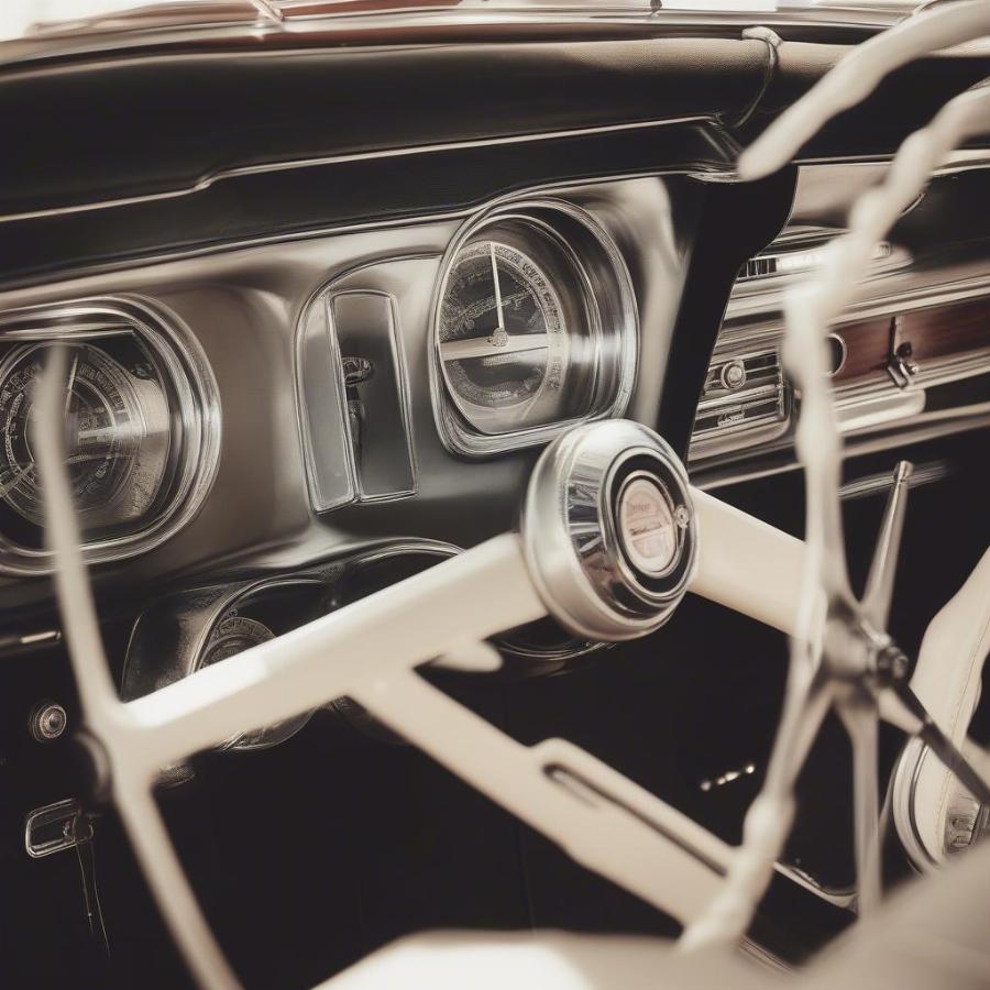 Restored Interior of a Classic Mopar Muscle Car