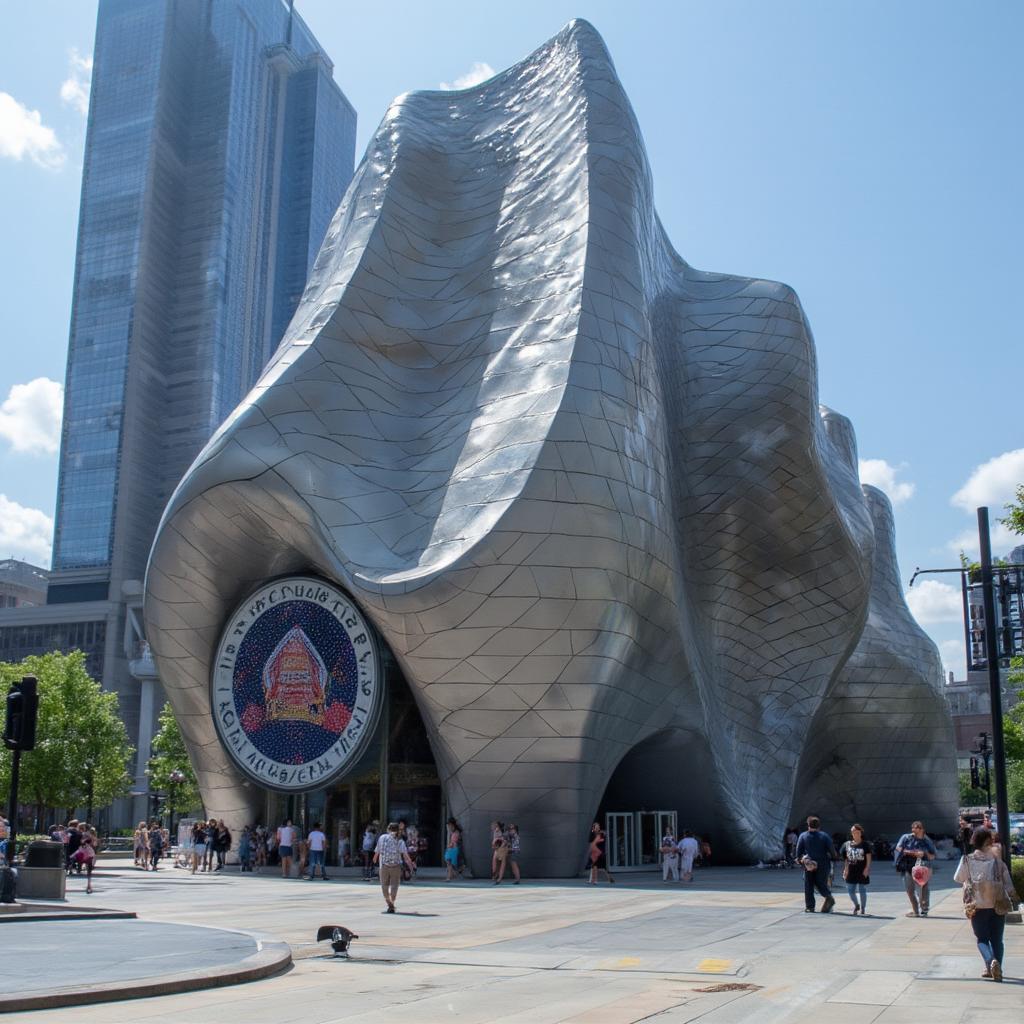 Exterior of the Rock & Roll Hall of Fame Museum