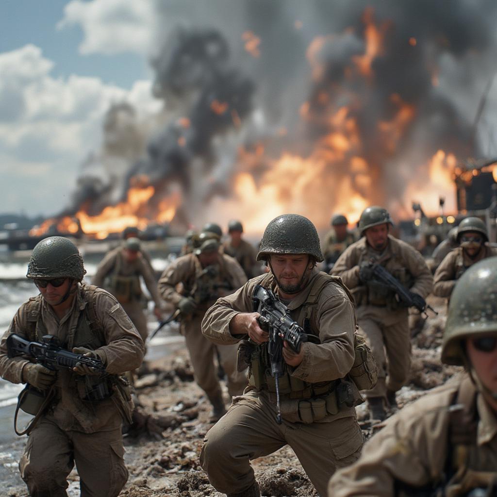 saving private ryan beach invasion