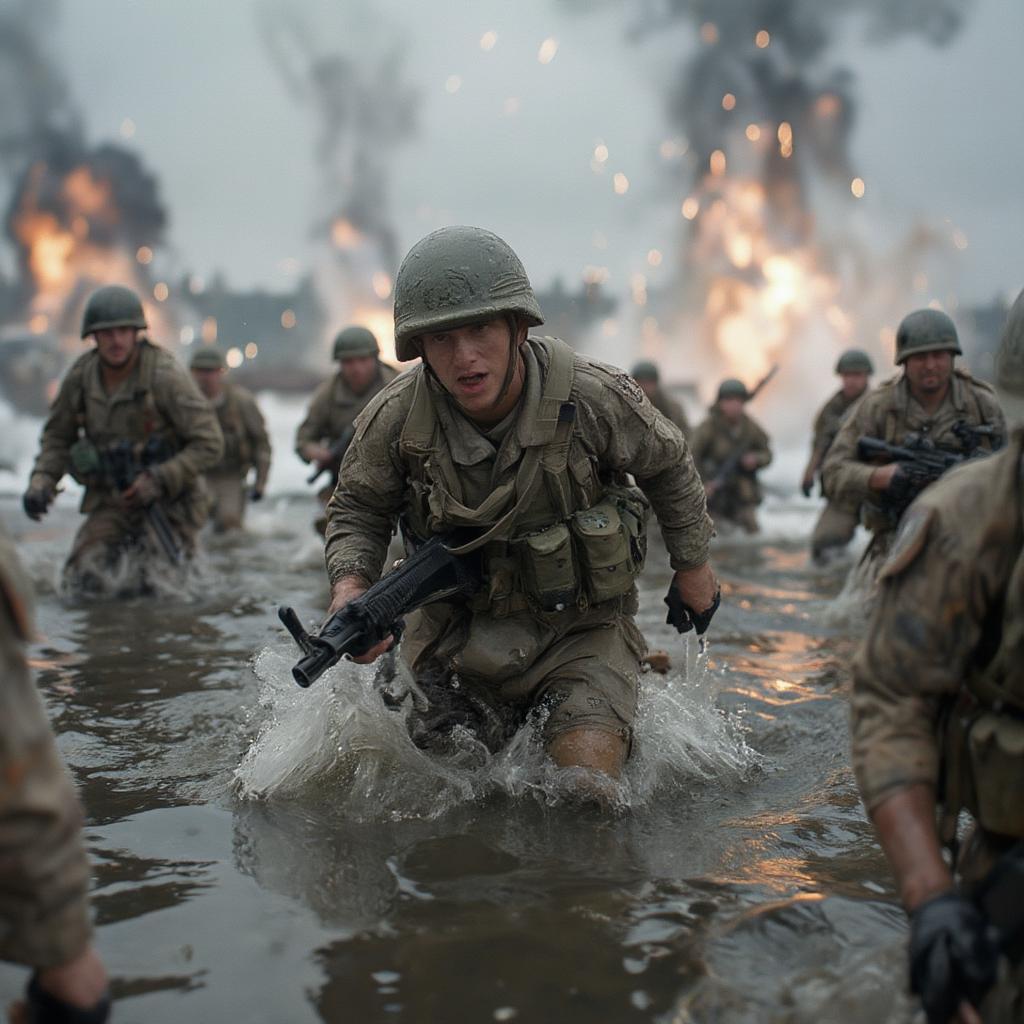 D-Day Landing in Saving Private Ryan