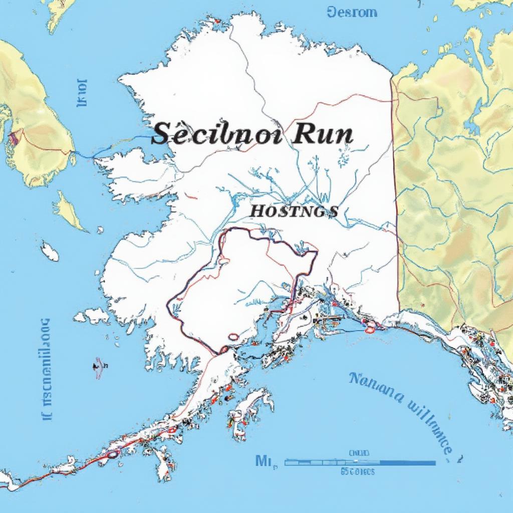 map of serum run route in alaska