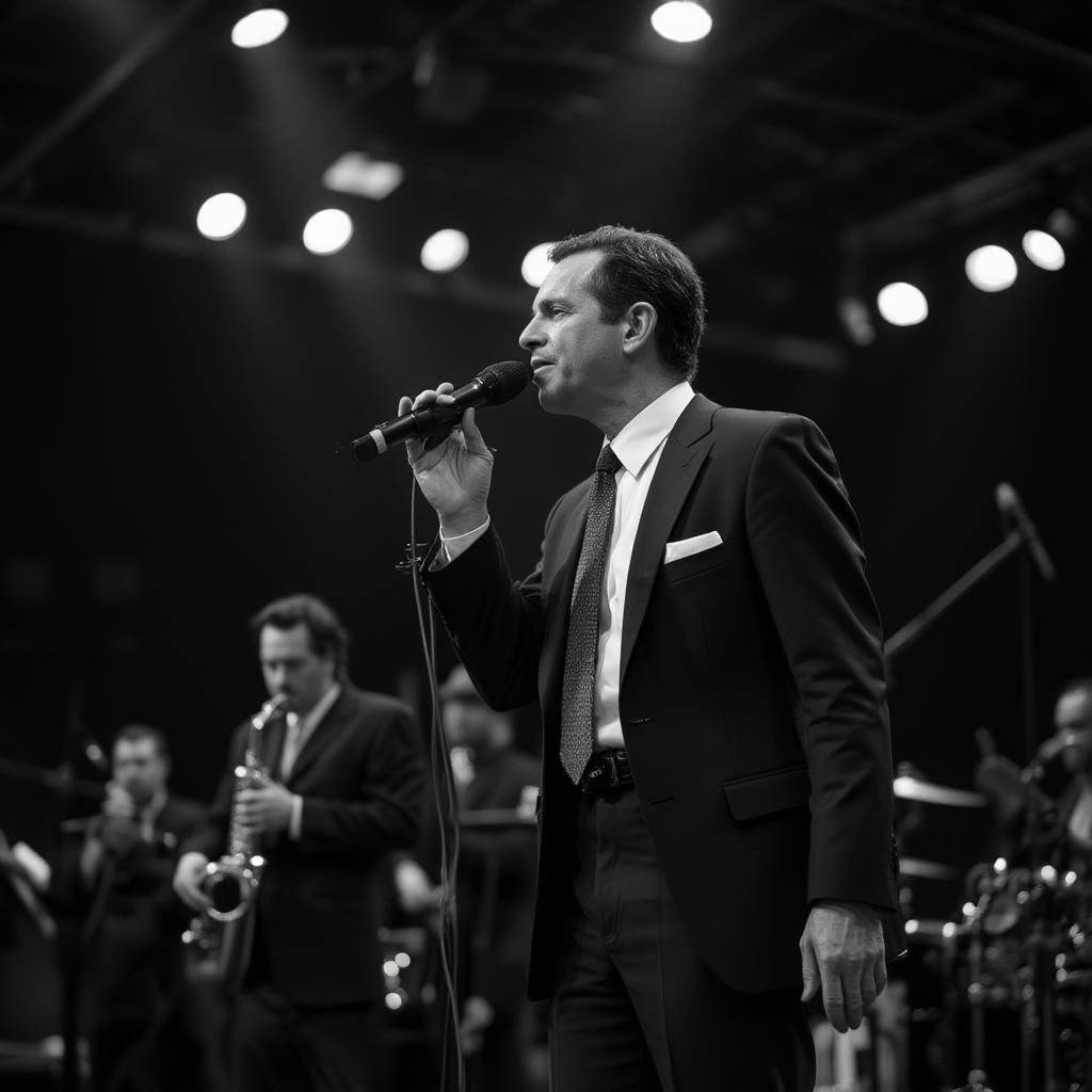 Frank Sinatra Performing Live in Jazz Concert