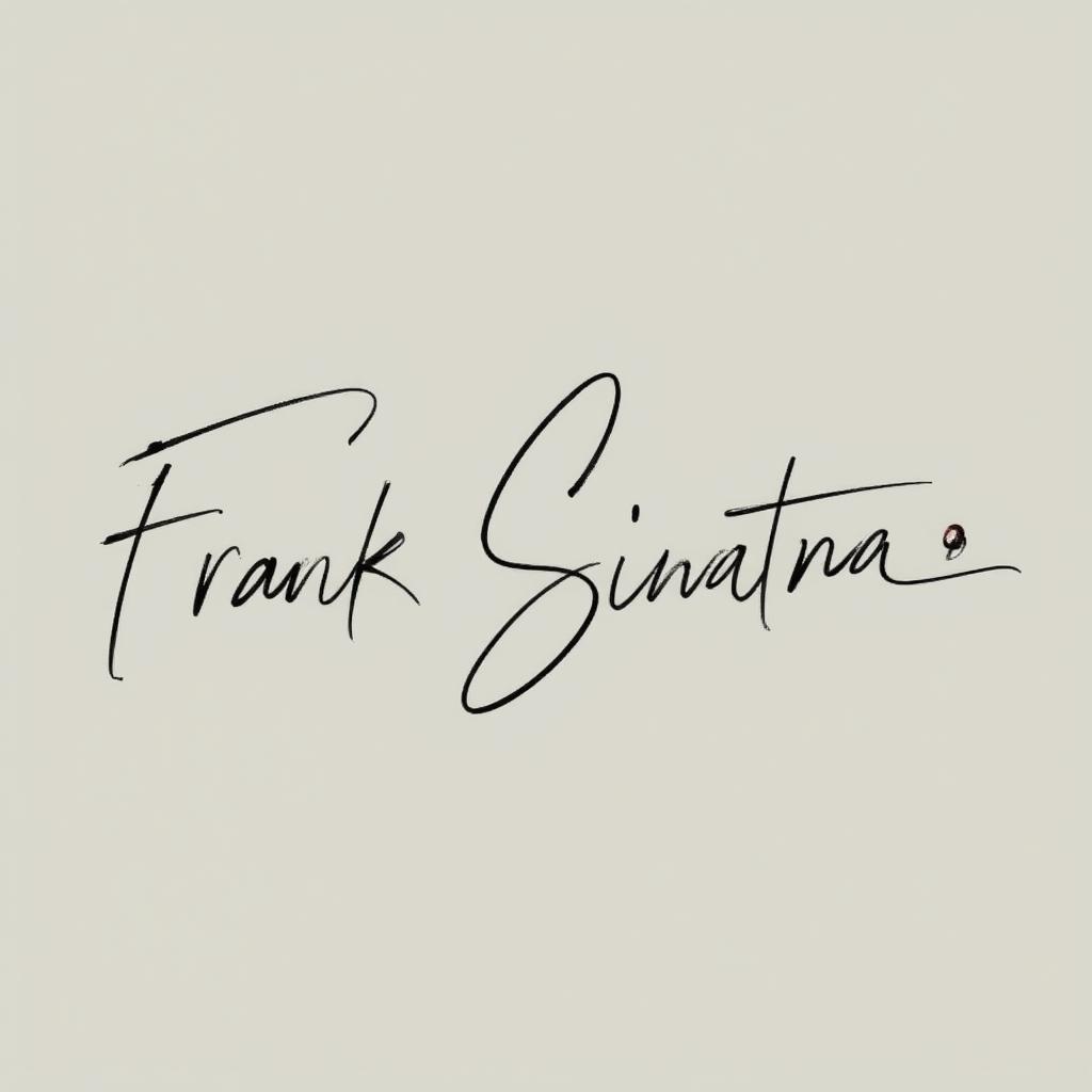 Frank Sinatra's signature in a clear, stylish font, on a neutral background