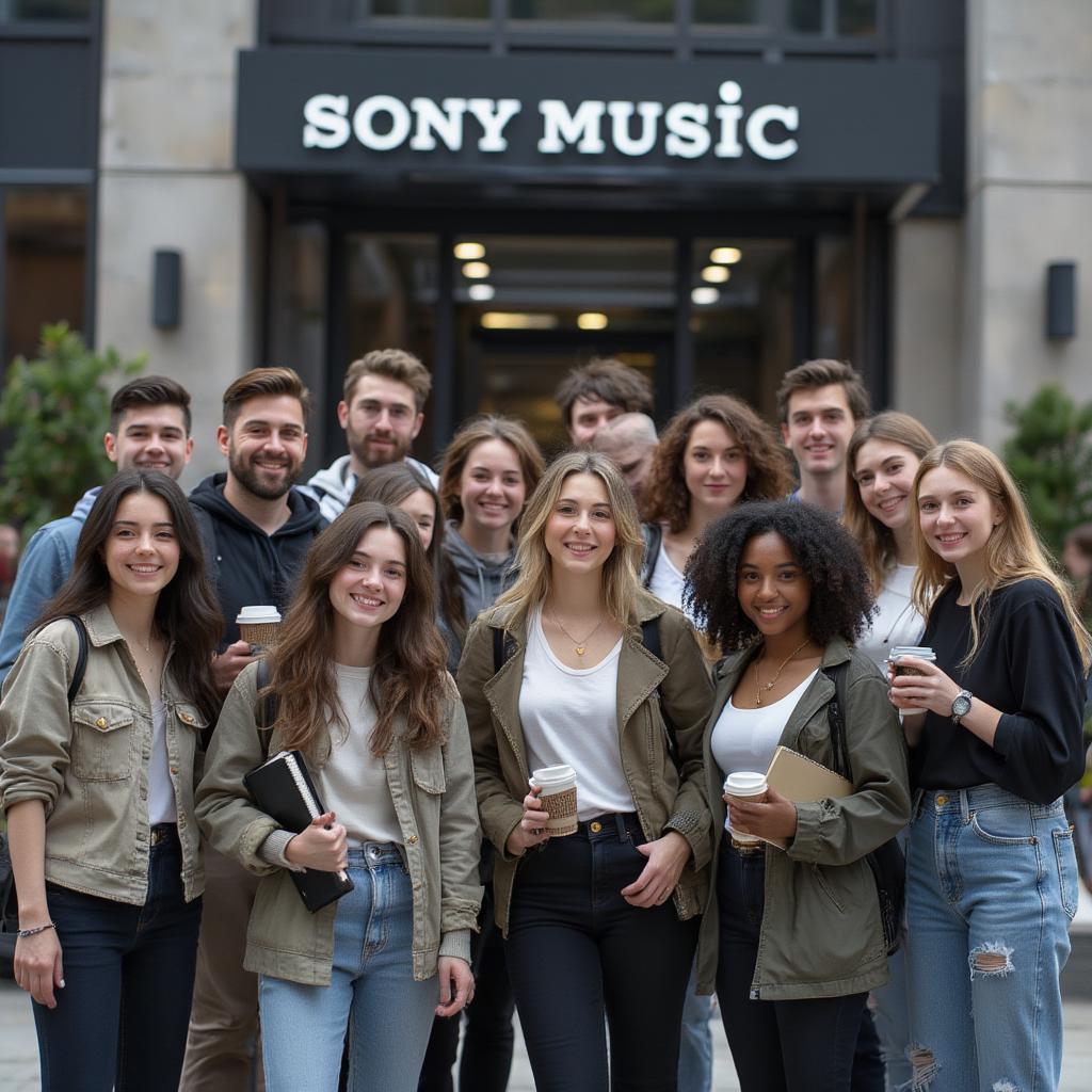 sony music fall internship group photo