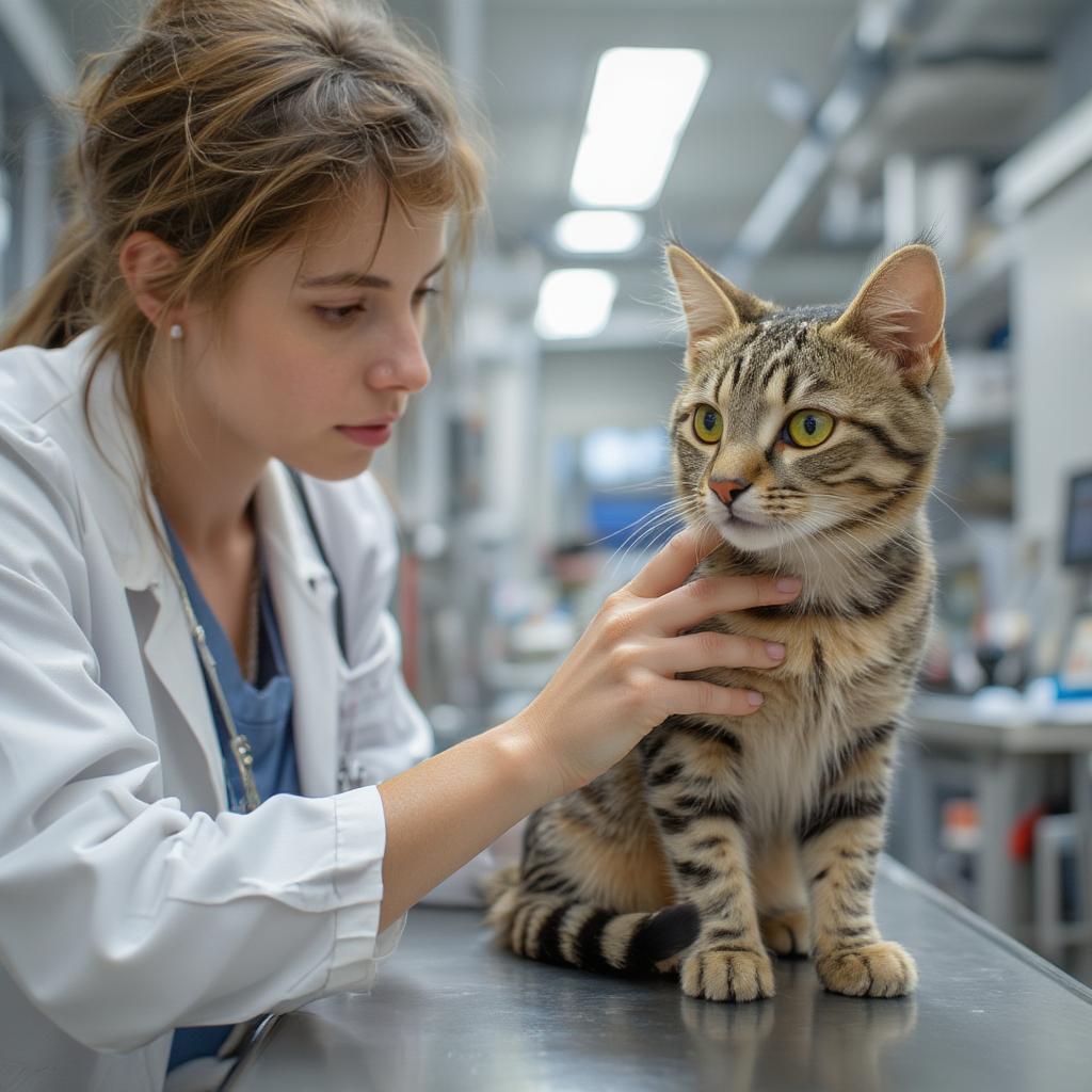 Veterinarian Examining a Stray Cat at the SPCA