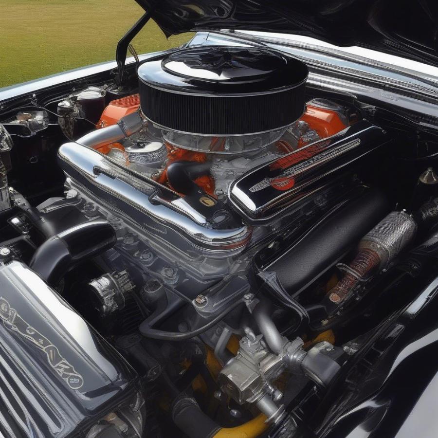 Dodge-super-bee-440-magnum-v8-engine