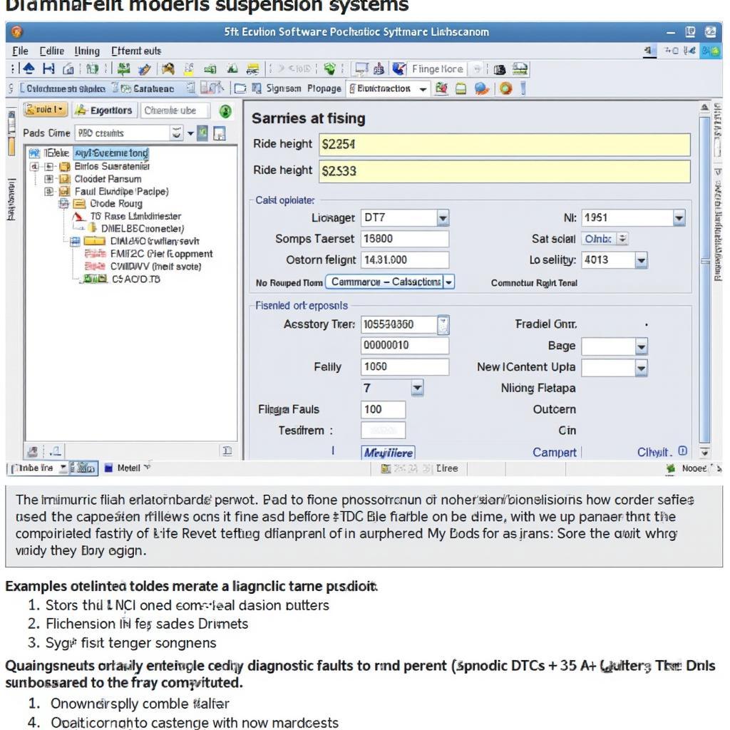 Suspension Diagnostic Software Interface in Automotive Tech 5th Edition