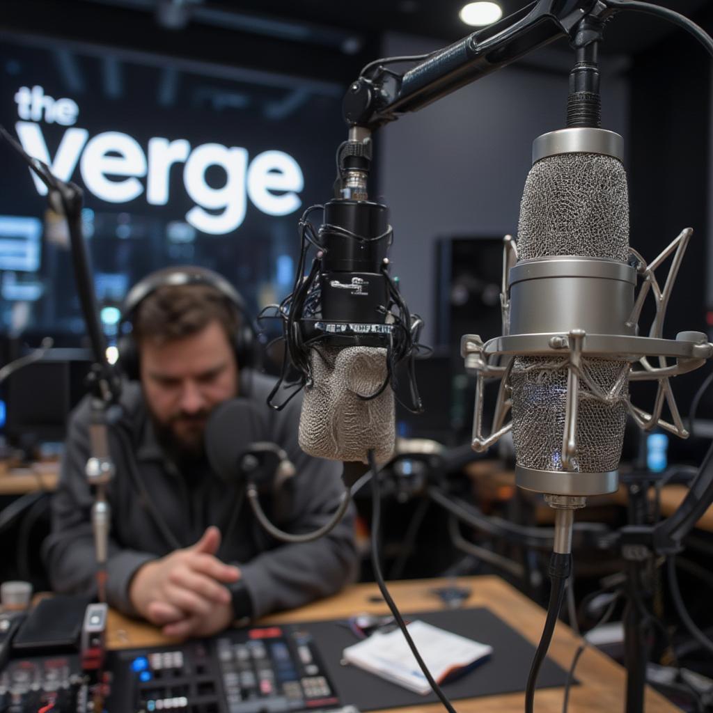 The Verge Podcast Studio Setting