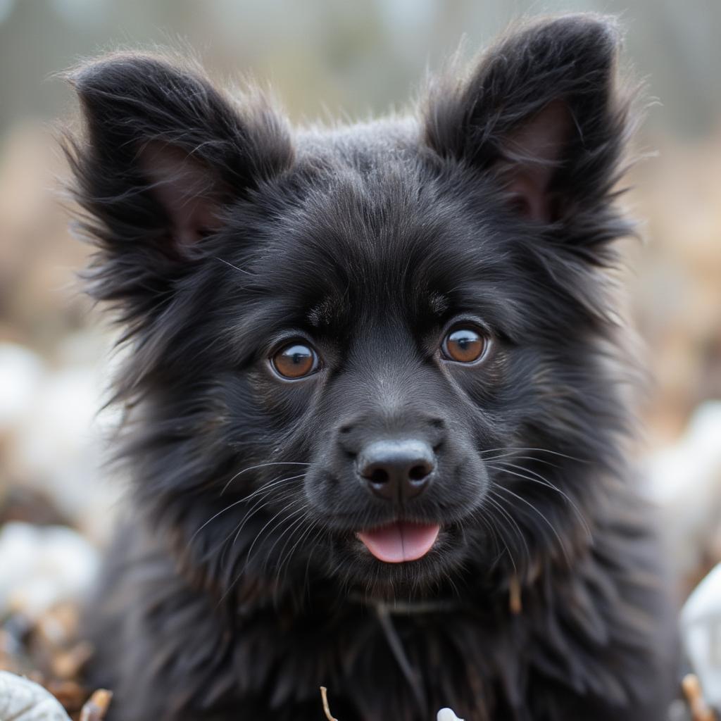 togo puppy playing mischievously