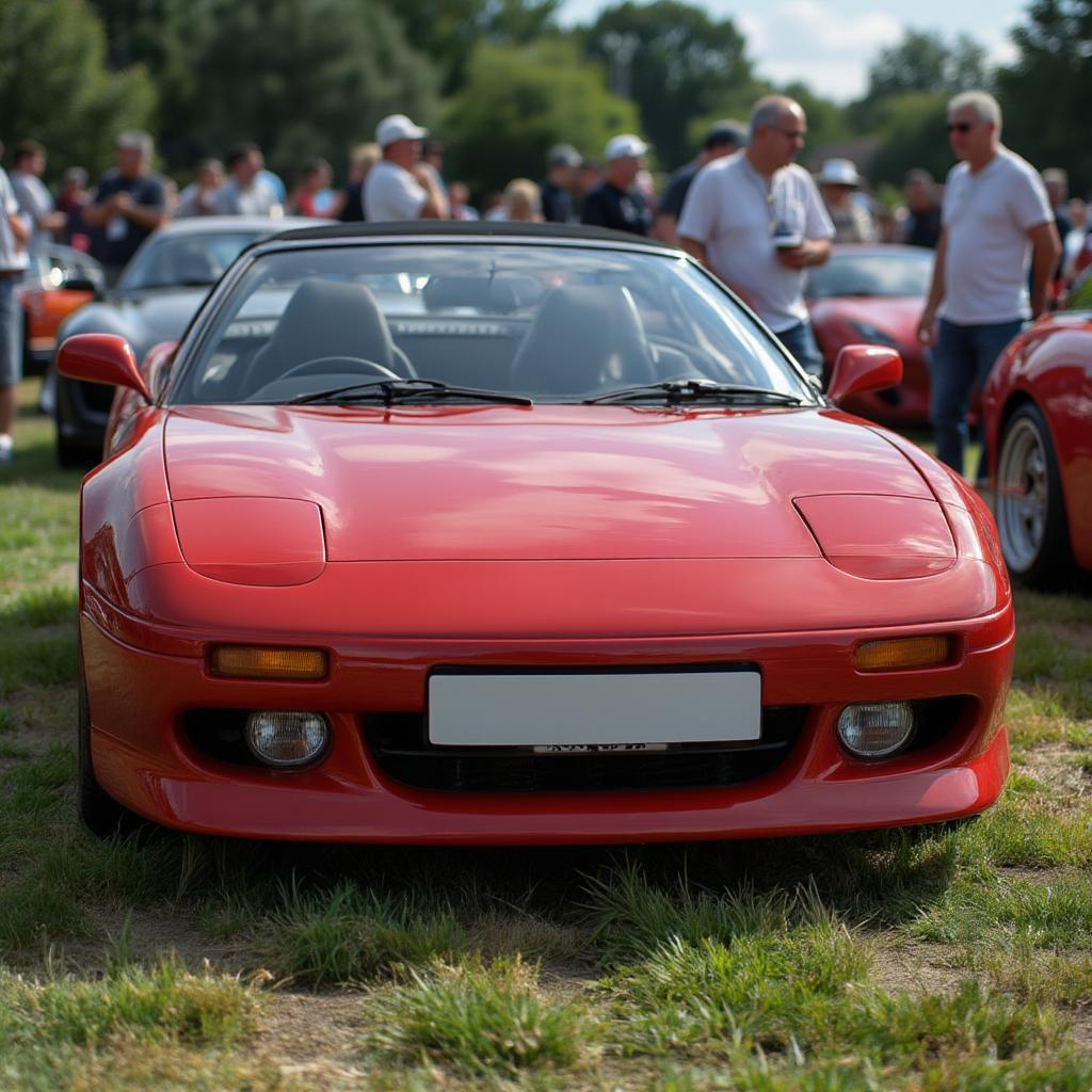 Pristine Toyota MR2 MK1 on display at a classic car show