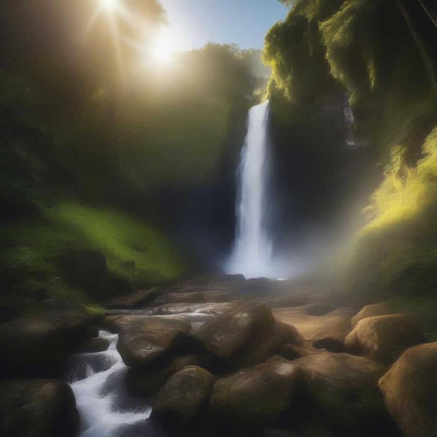 Discovering a hidden waterfall during a nearby hike