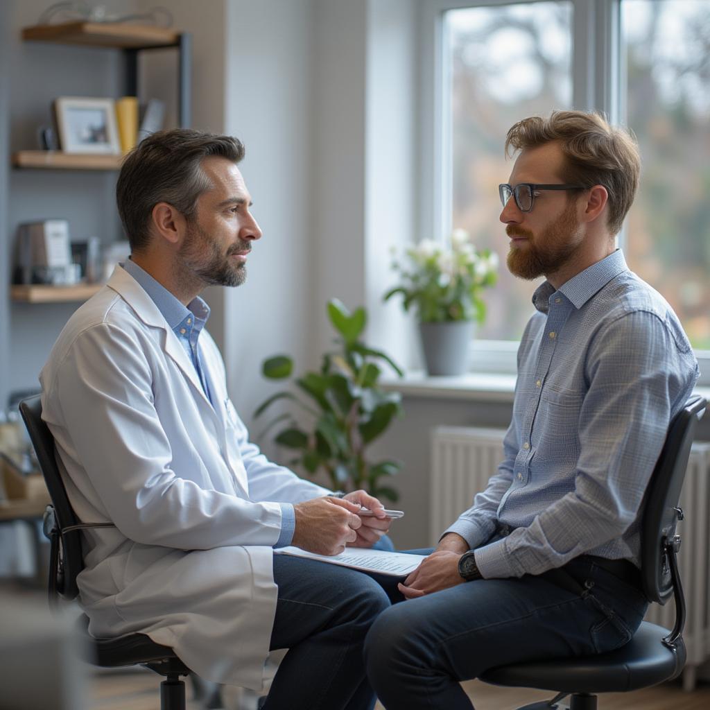 Doctor Consulting Patient at Unify Men's Health Clinic