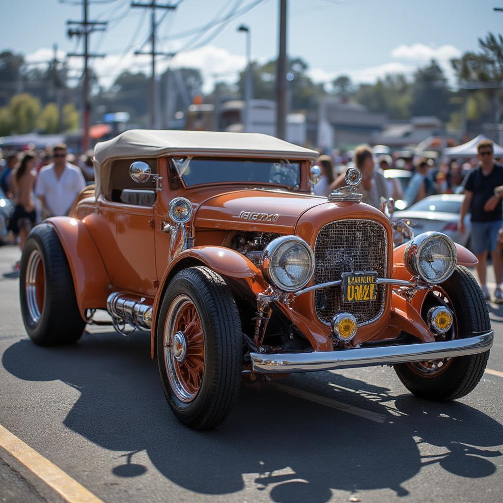 vintage car with unique style