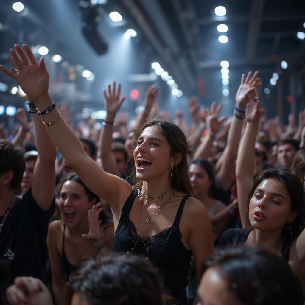 uptown funk dance crowd in concert